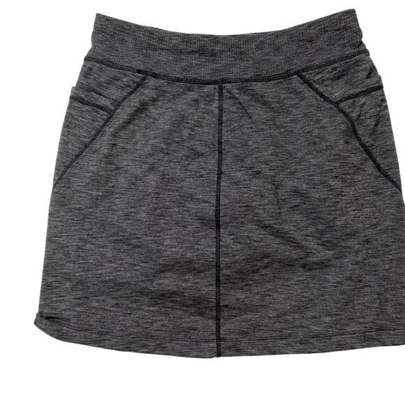 Athleta Excursion Grey Heathered Athletic Skort Small Tall - Picture 3 of 9